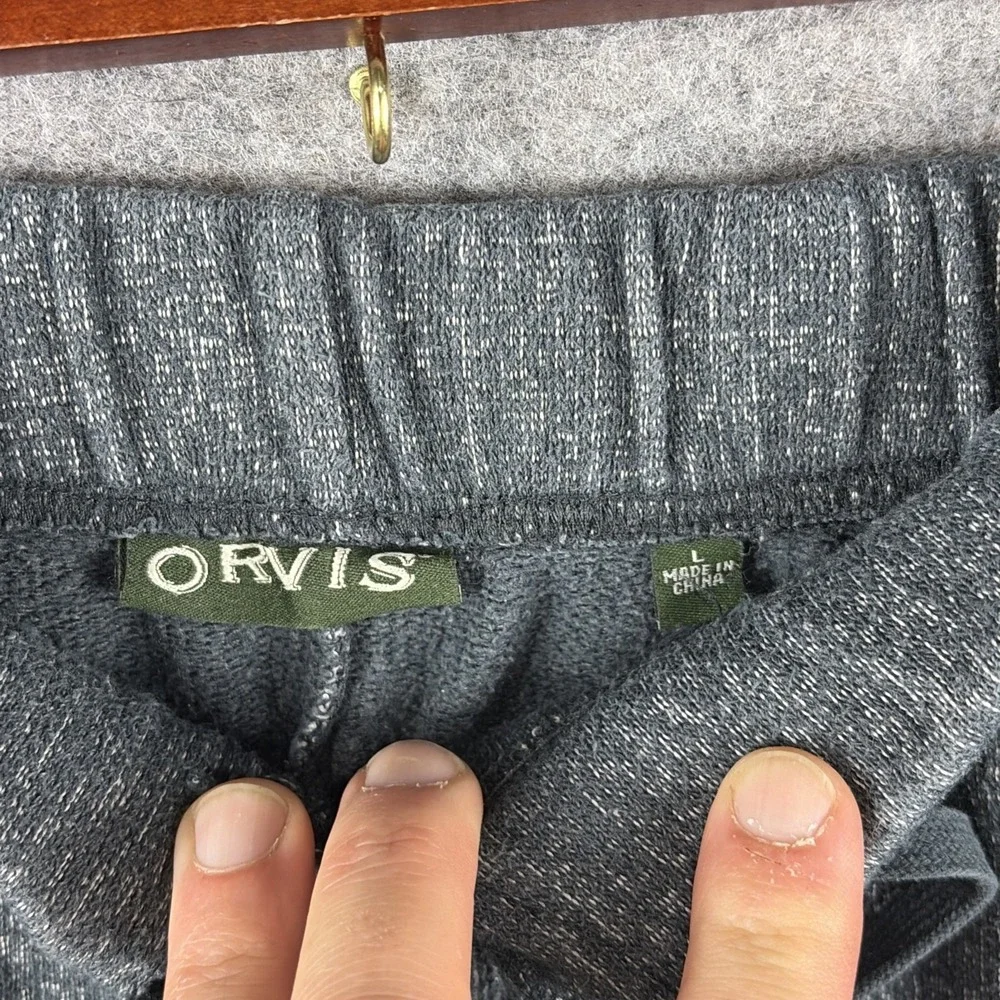 Orvis Men's Ultra-Ragg Sweatpants With Zipper Fly Pockets. Dark Gray, Size Large